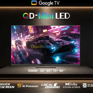 TV IRIS S9800 - GOOGLE TV QD-MINI LED 75" - 4K UHD - MATTE SCREEN - 144Hz - HDR10 - DOLBY AUDIO - ANDROID 14