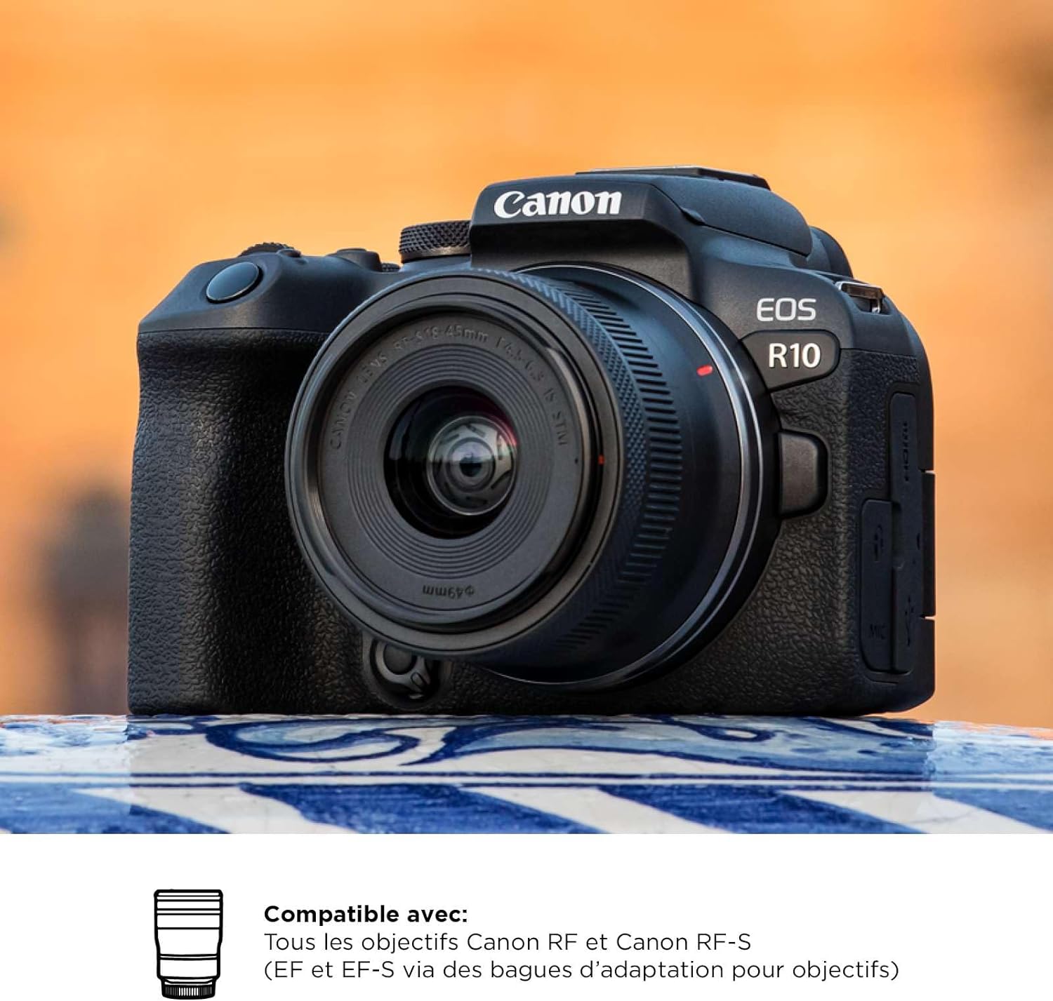 CANON EOS R10 - APPAREIL PHOTO HYBRIDE 4K + OBJECTIF RF-S 18-45mm - F4.5-6.3 IS STM - 24.2 MLPXL - LDC - BLACK – Image 4